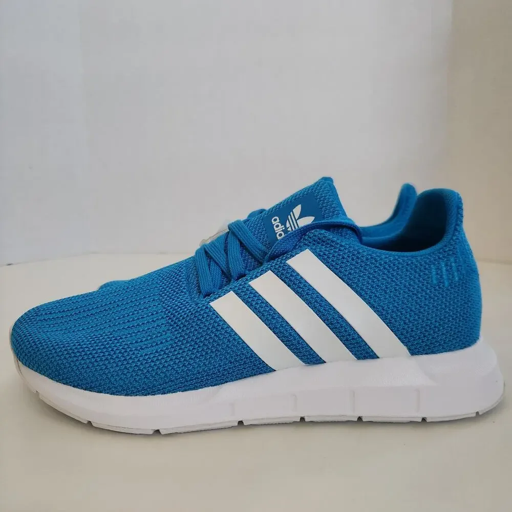 adidas Originals Swift J Running Shoe Shock Cyan/White/White, 5 M US Big Kid